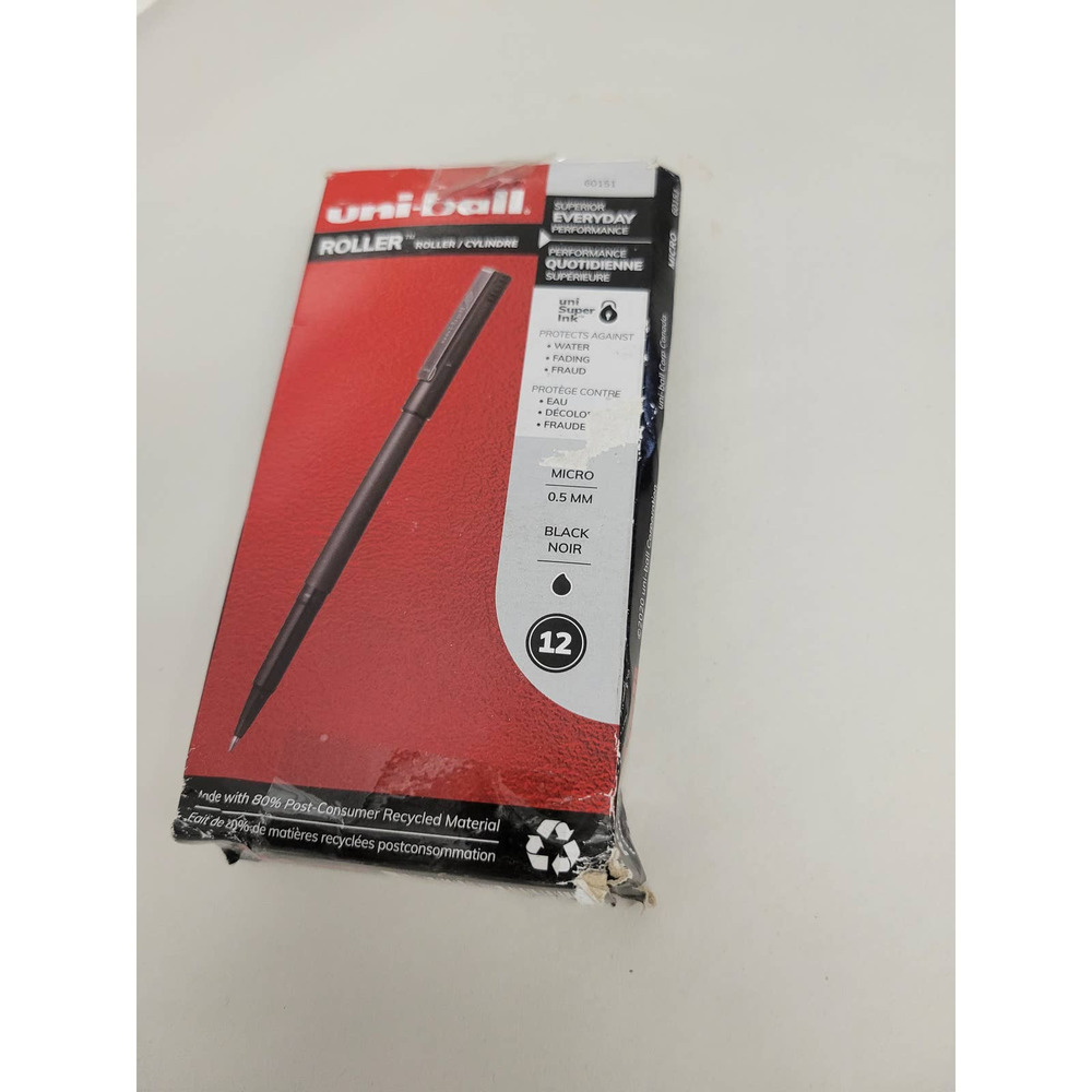 uni -ball Black ink 12 pens